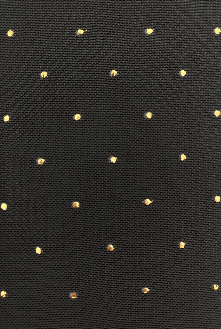 21763 DANTEL/YERLİ/LEZ/POLYESTER ELASTAN/GOLD PVC BASKI/SİYAH/160 CM