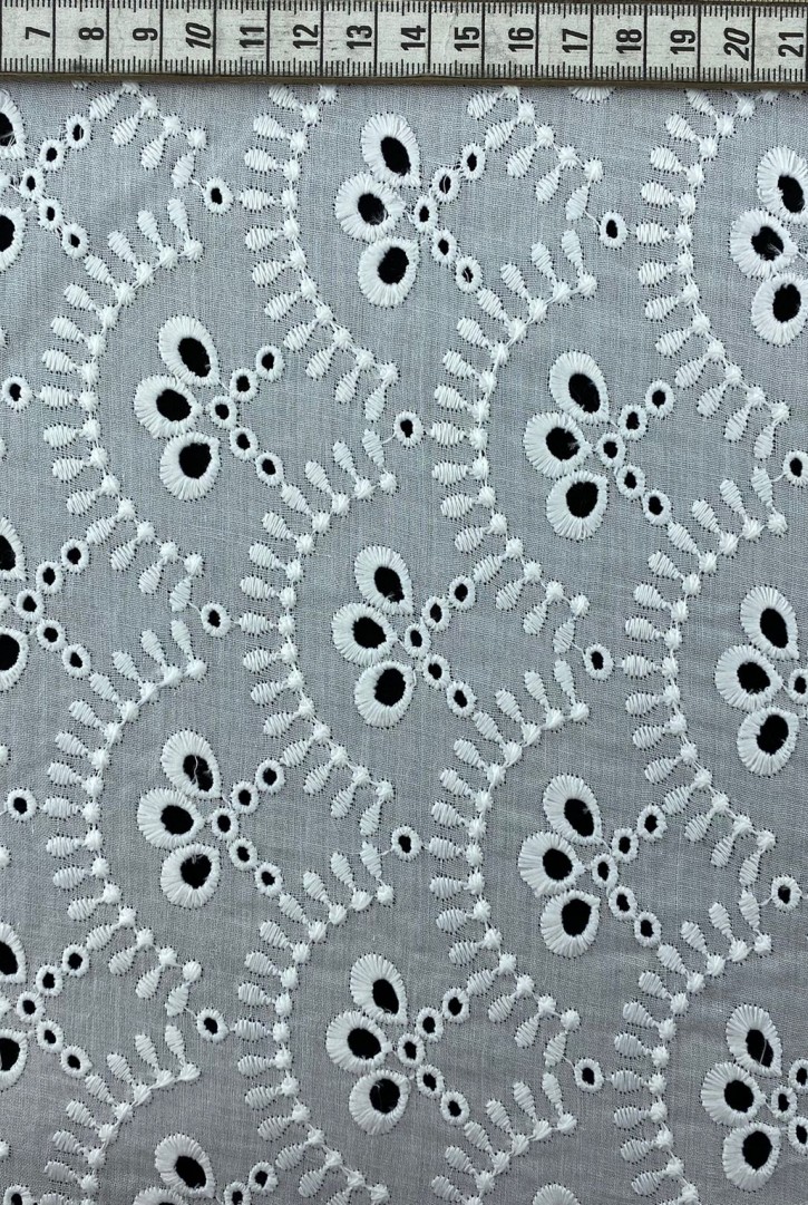 Beyaz Kumaş Üzeri Beyaz İpli Pamuk Brode, Yerli