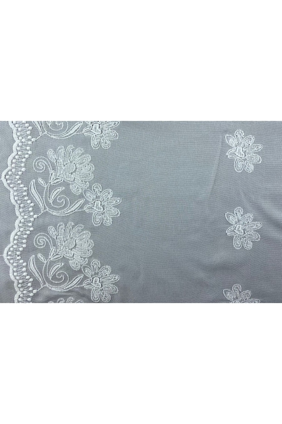 Ham Mat Polyester Şifon Brode Kumaş, 130 cm