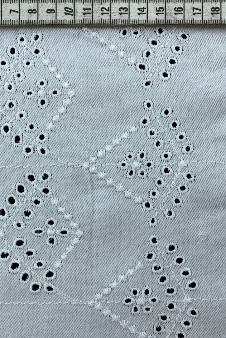 Gabardin Brode Kumaş, Polyester, Optik Beyaz