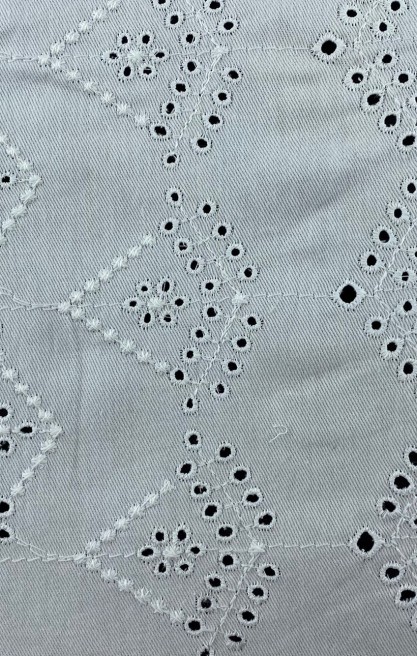 Gabardin Brode Kumaş, Polyester, Optik Beyaz