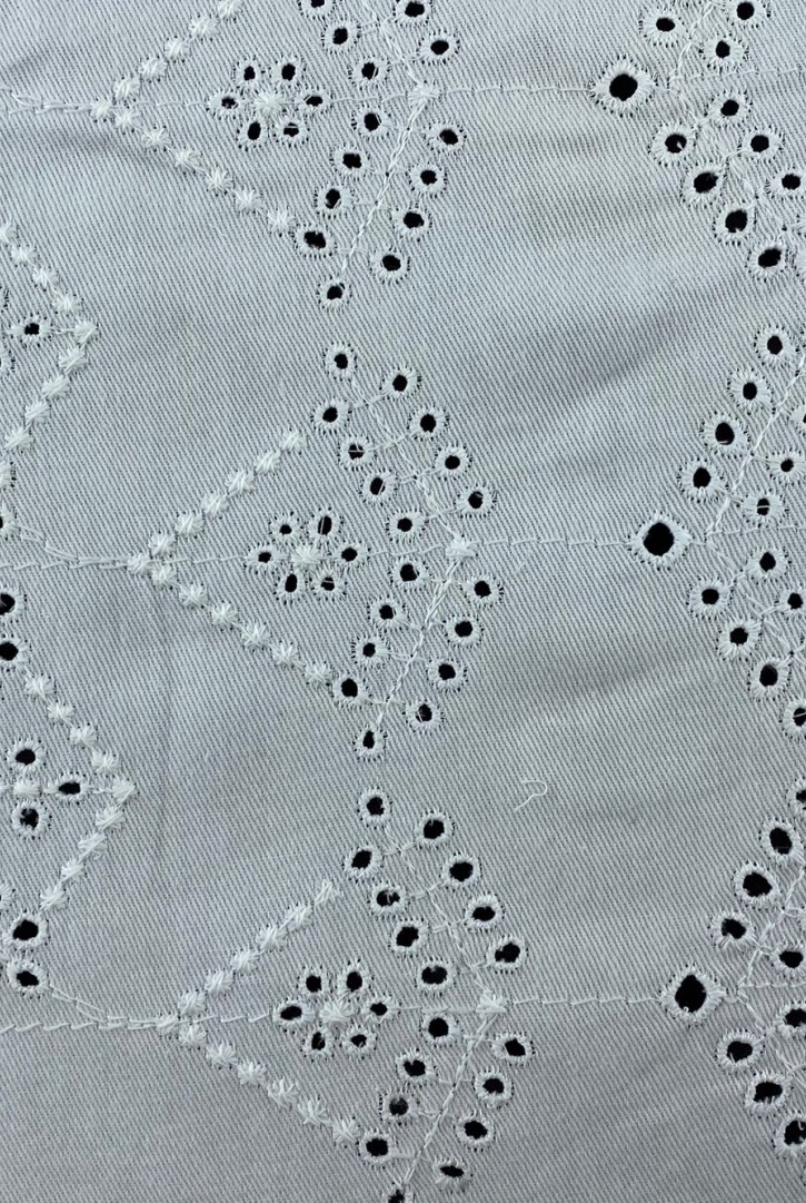 Gabardin Brode Kumaş, Polyester, Optik Beyaz