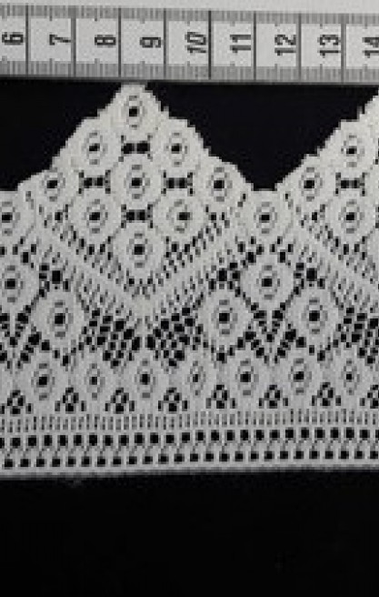 Ham Güpürümsü Polyester Brode Bant