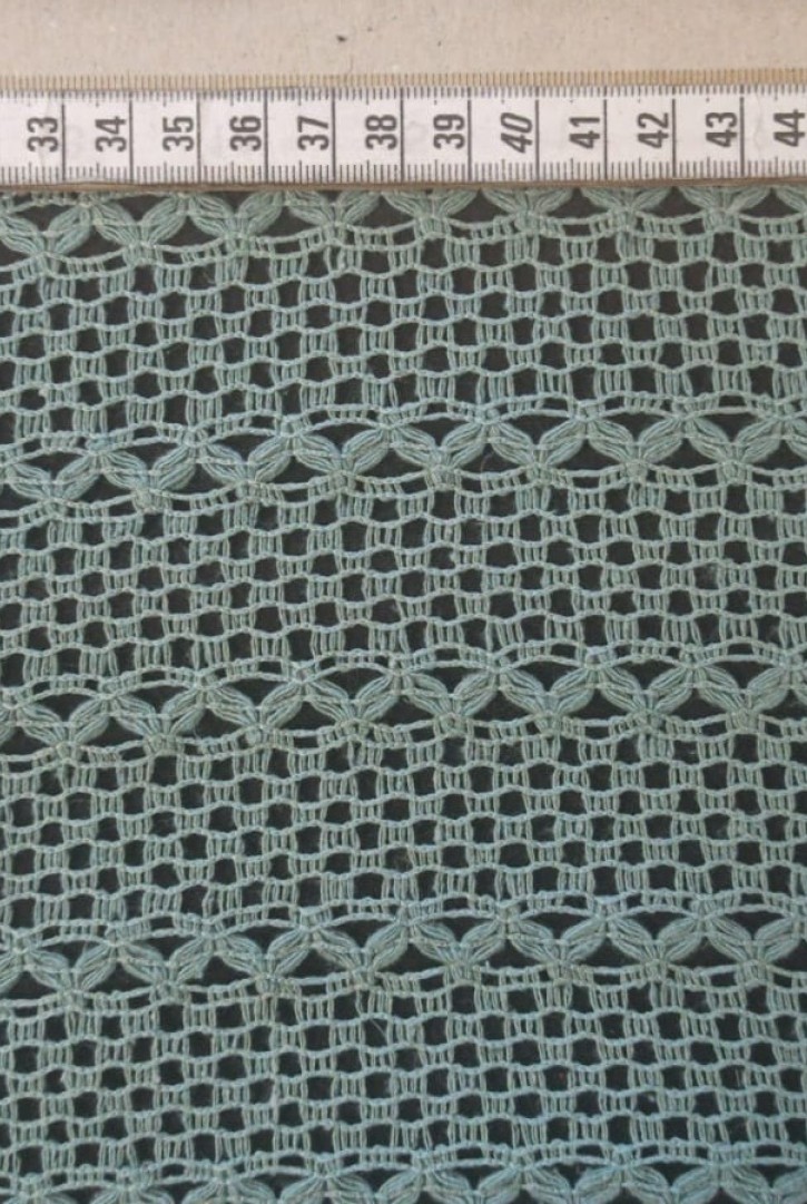 Mint Renkli Pamuk Polyester Dantel Kumaş