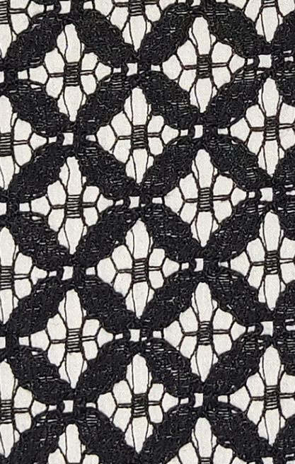 Siyah Yerli Polyester Dantel