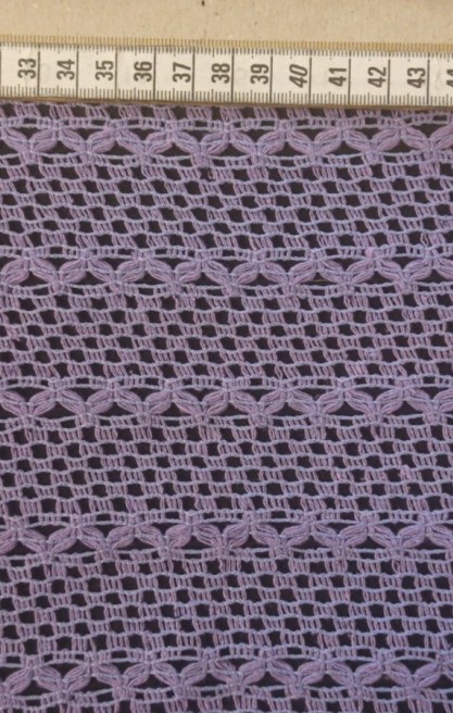 Lila Pamuk Polyester Dantel - Yerli Üretim (5319)