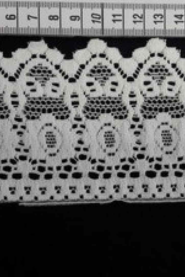 Güpürümsü Polyester Brode Bant, Ham, Yerli