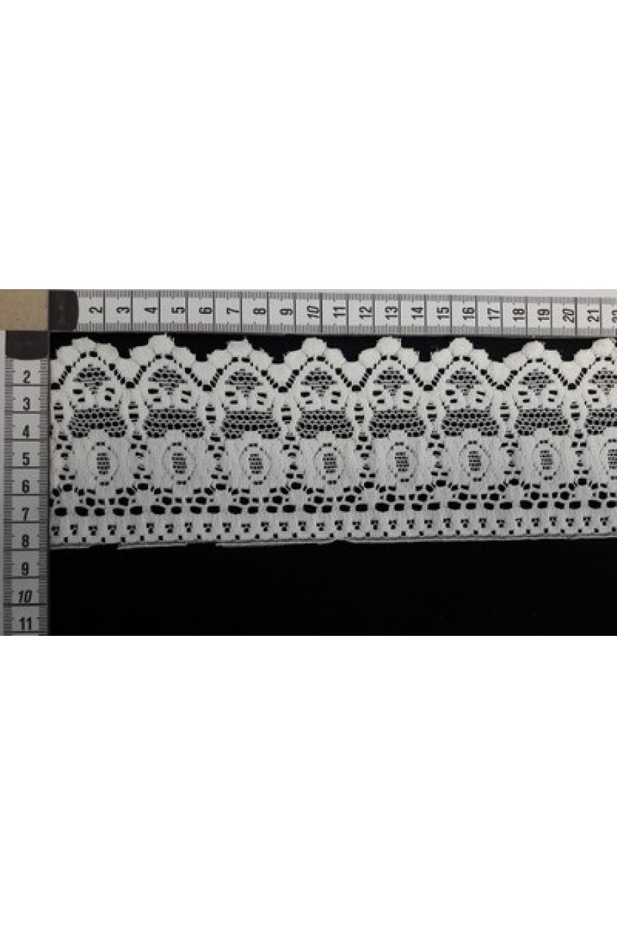 6683-METRE Güpürümsü Polyester Brode Bant, Ham, Yerli