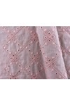 Pudra Renk Bohrer Desenli Pamuk Polyester Brode Vual Kumaş - 135 CM