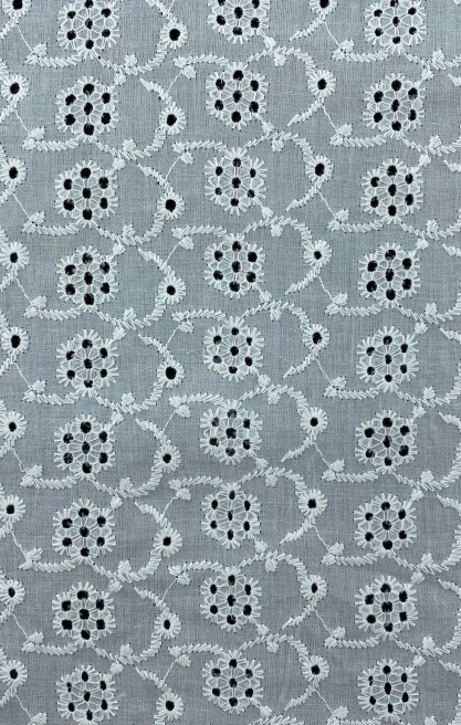 Kasar İşlem Görmüş Pamuk Vual Brode Kumaş, 140 cm