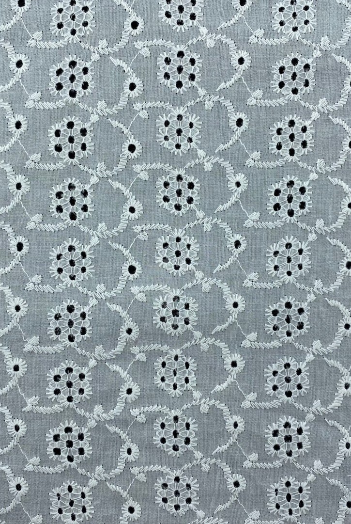 Kasar İşlem Görmüş Pamuk Vual Brode Kumaş, 140 cm