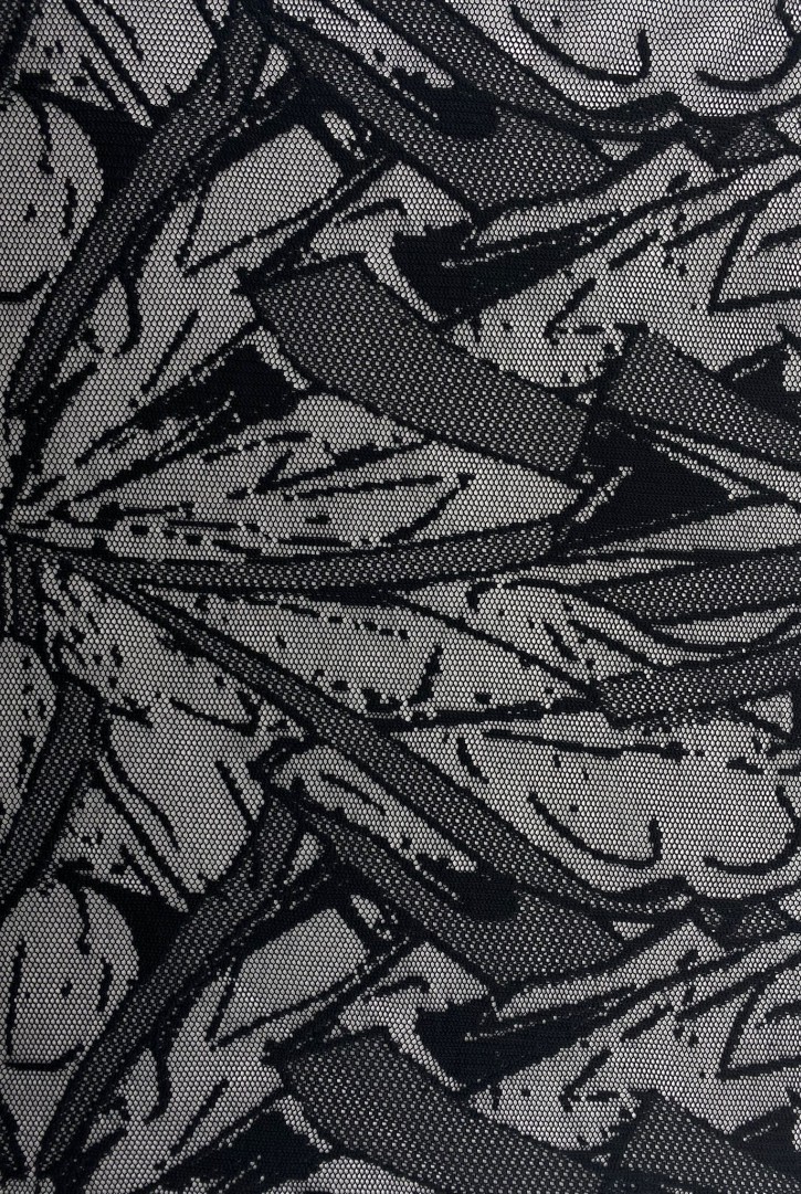 Yerli Üretim Siyah Polyester Dantel