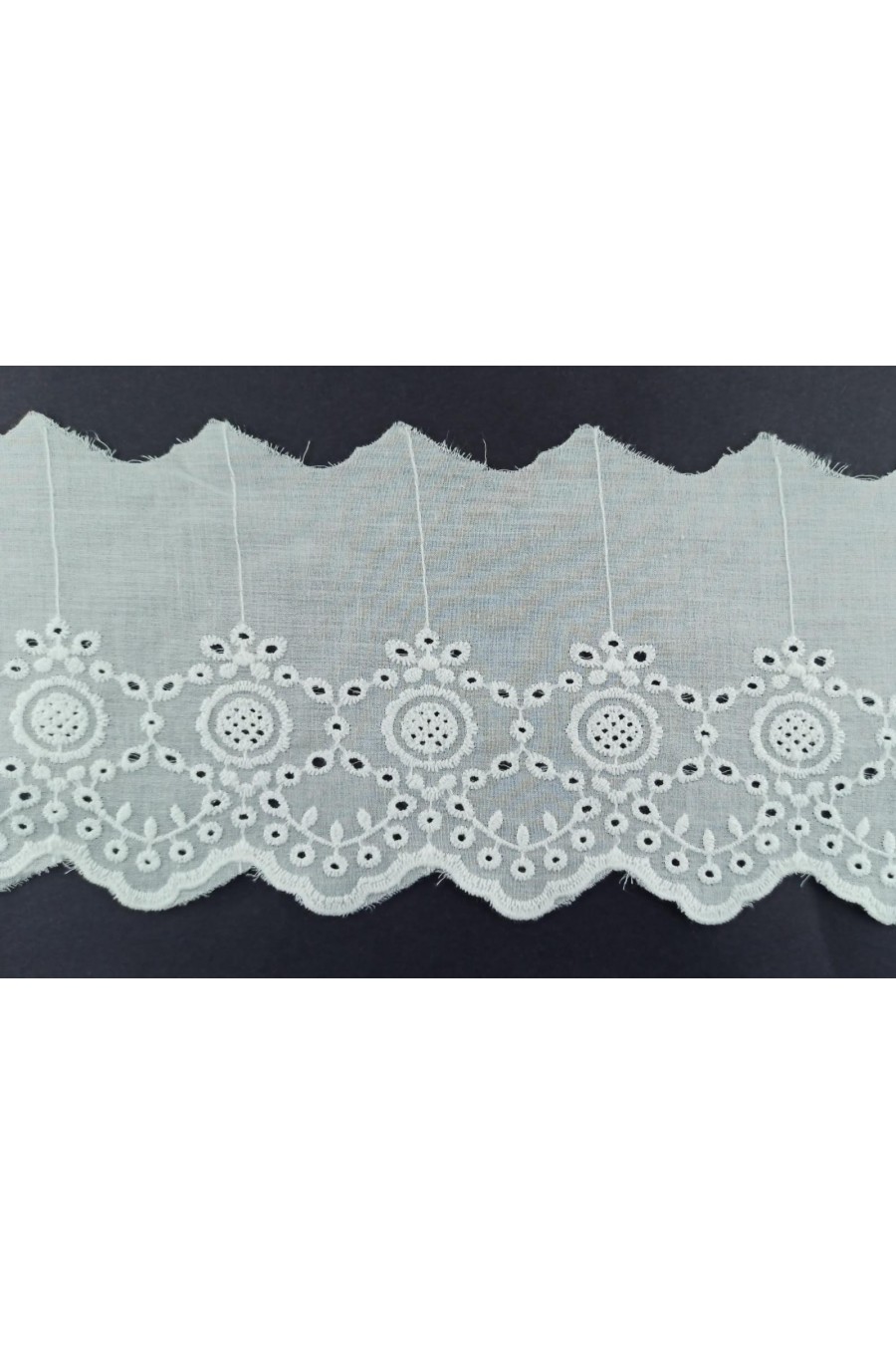 8465-METRE Kasar İşlemli Bohrerli Polyester Vual Yerli Brode Bant