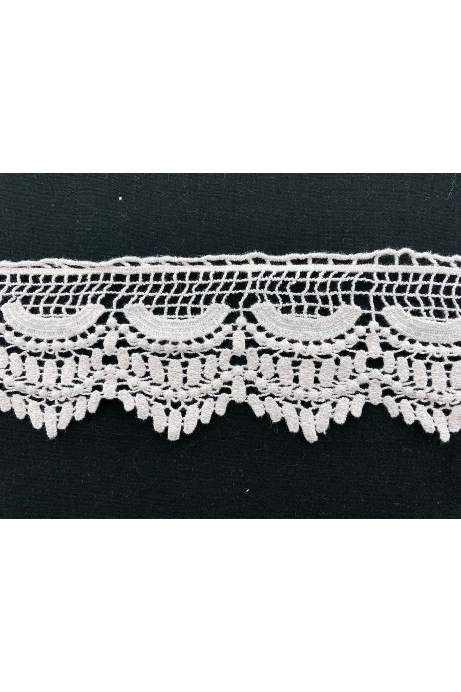 2894-METRE Pembe Renk Mat Ham Güpür Brode Bant