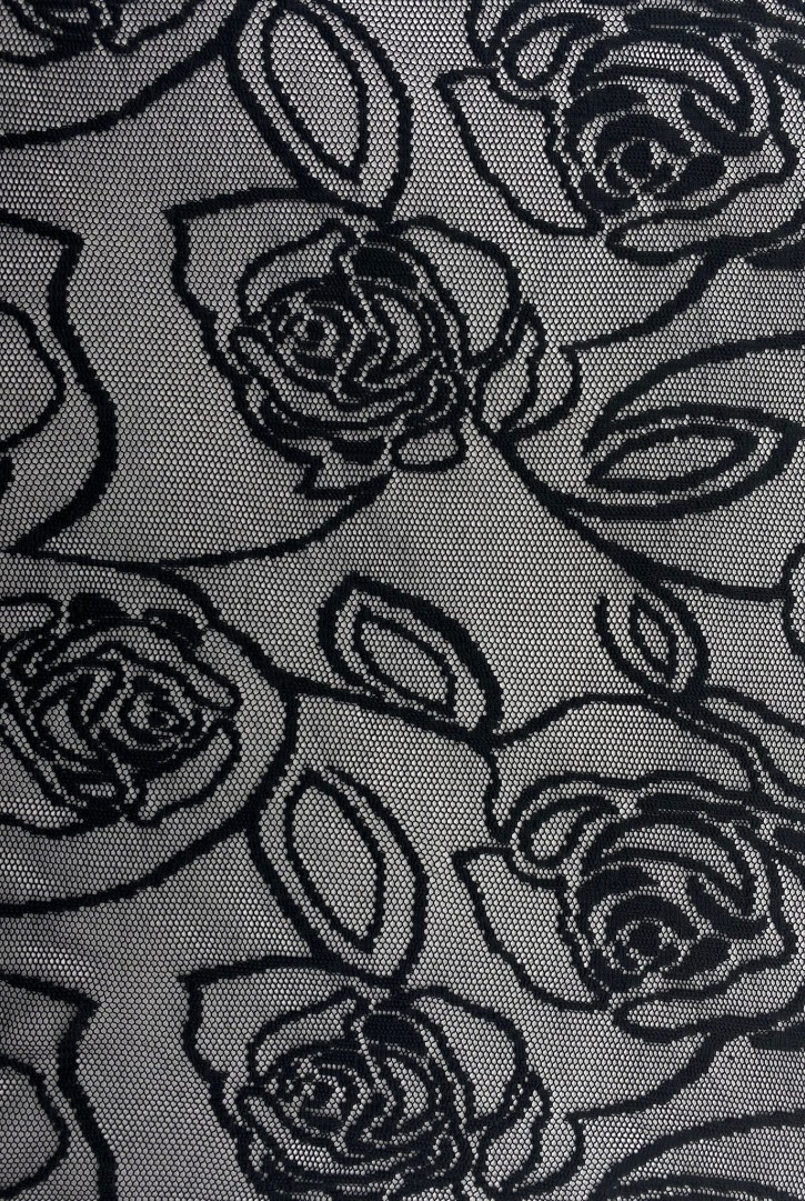 Siyah Mikro Polyester Dantel