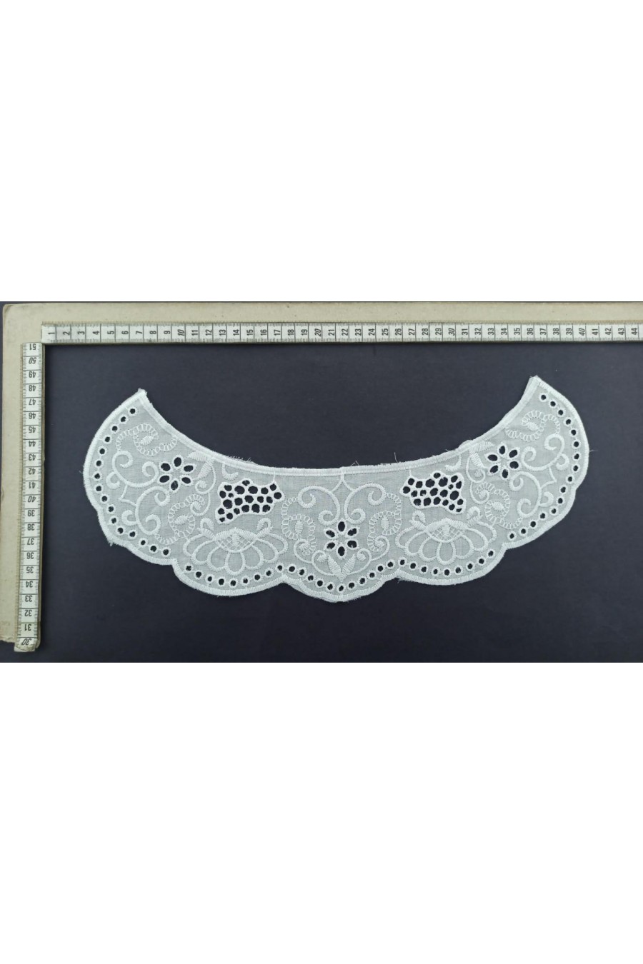 24 Ay Bebe Yaka Ham Bohrerli Pamuk Polyester Vual Brode - 10 cm