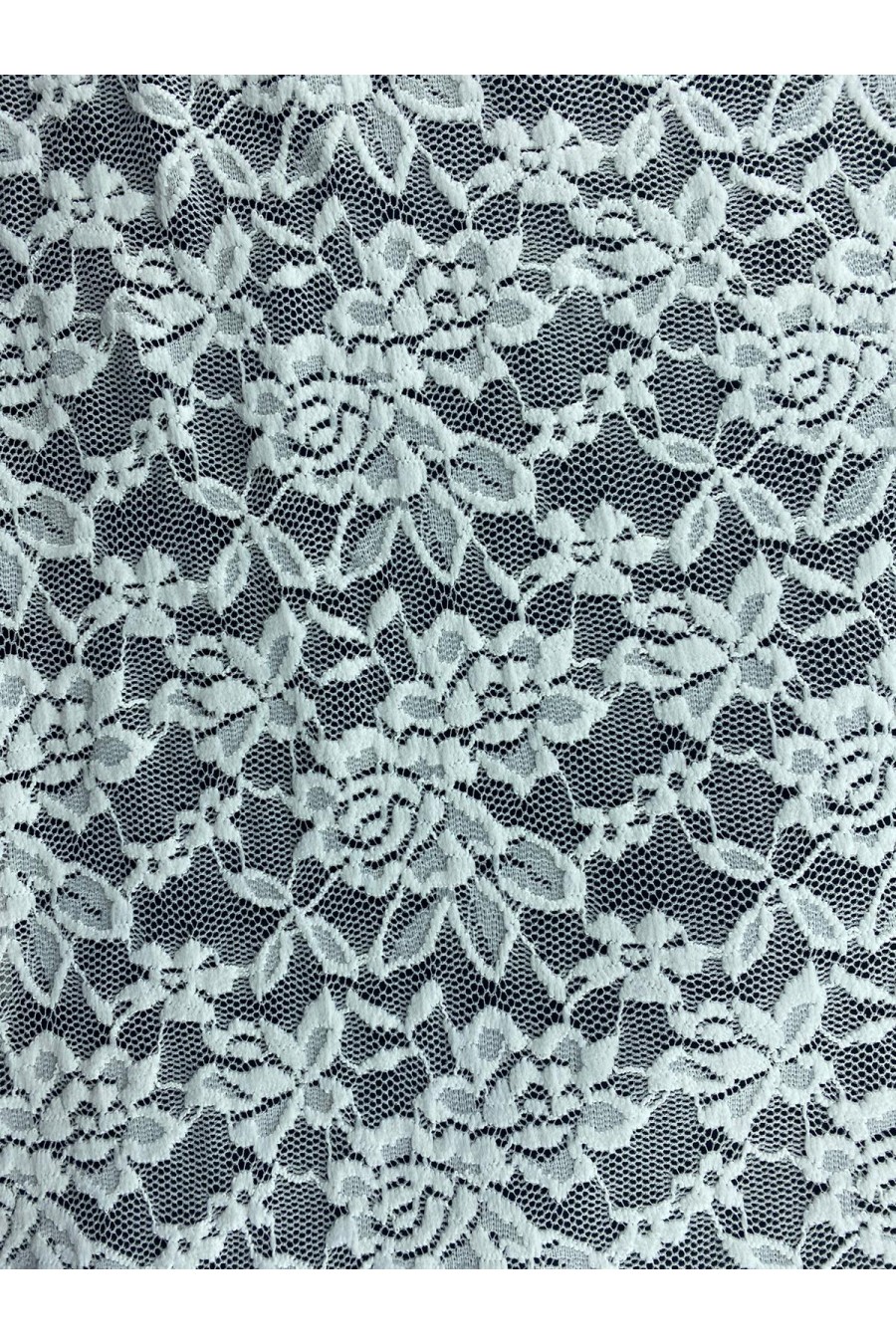 Ekru Renk Naylon İthal Dantel