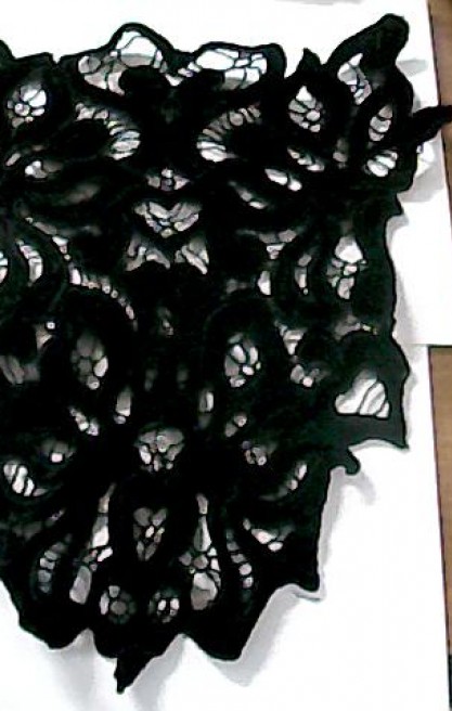 2720 BRODE/YAKA/POLYESTER/KADİFE/SİYAH