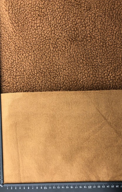 Kuzu Süet Krem Kürklü Polyester Kumaş