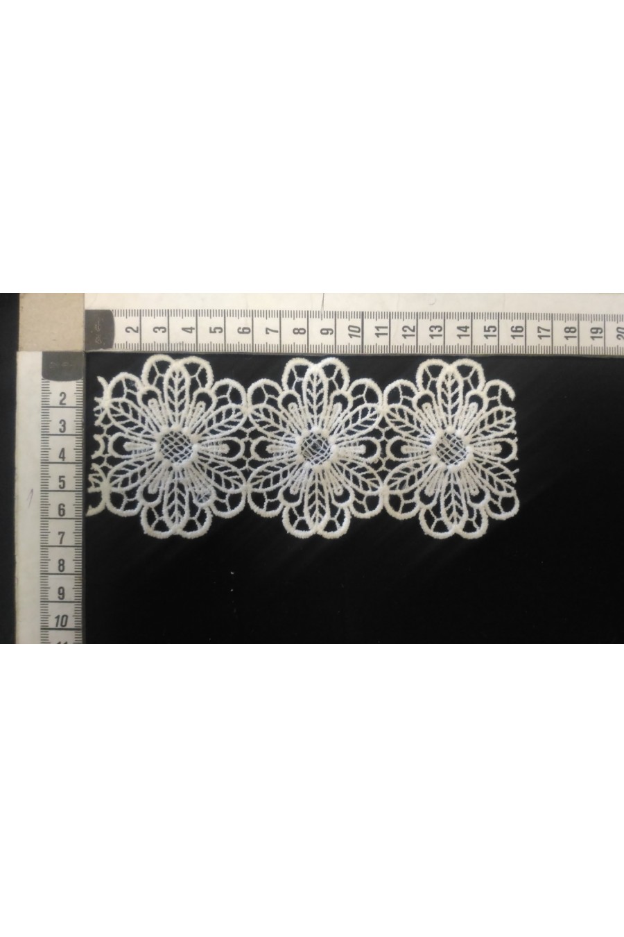 Beyaz Mat Polyester Güpür Brode Bant