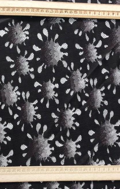 Siyah Naylon Dantel, Yerli Polyester, 150 cm