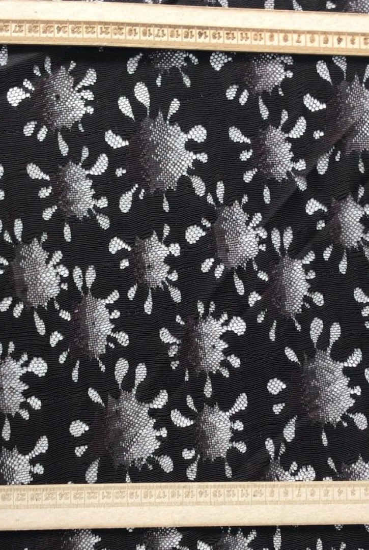 Siyah Naylon Dantel, Yerli Polyester, 150 cm