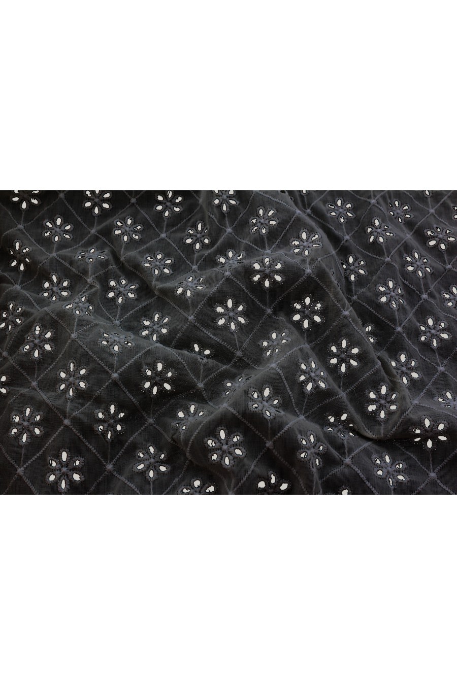 22117 BRODE/YERLİ/LEZ/VUAL/PAMUK POLYESTER/SİYAH/130 CM