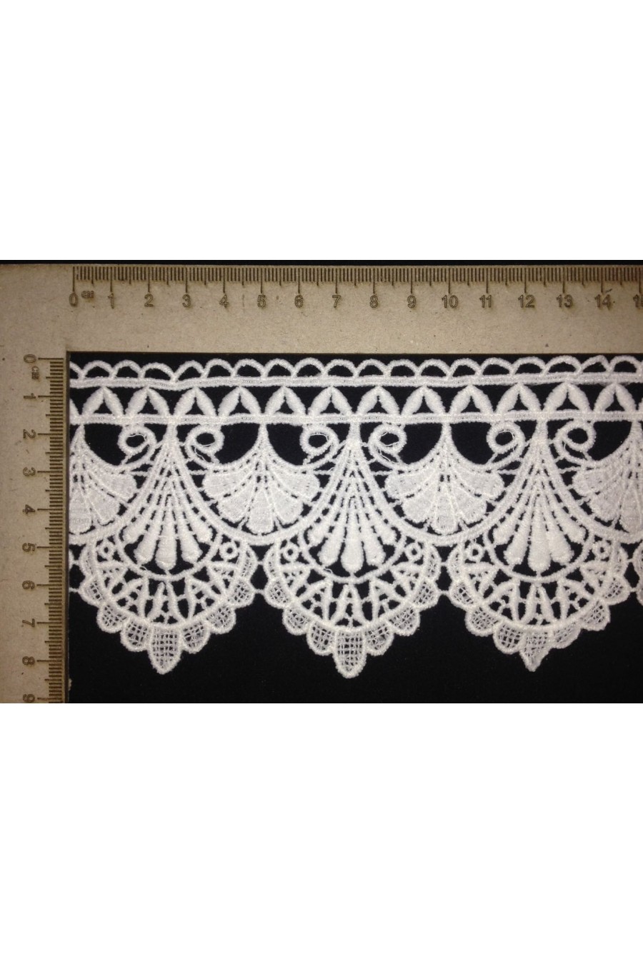 6091-METRE Brode İthal Güpür Bant Mat Polyester Siyah