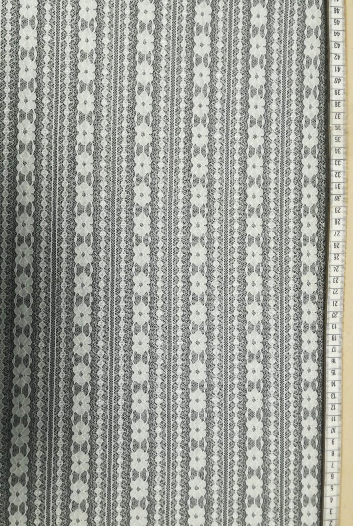 Kabartmalı Likralı Naylon Dantel