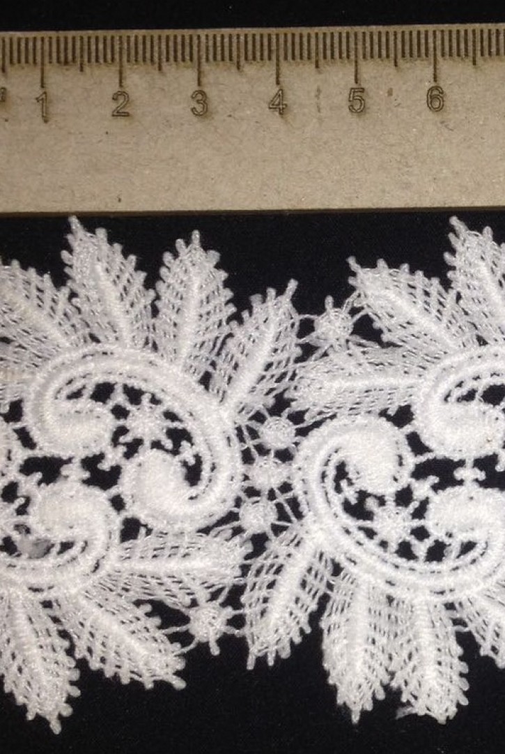 Ekru İncili 4 mm İthal Güpür Brode Bant