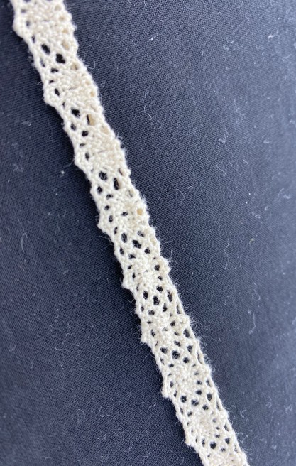 Ham Kopanakı Pamuk Dantel Bant, 1 cm