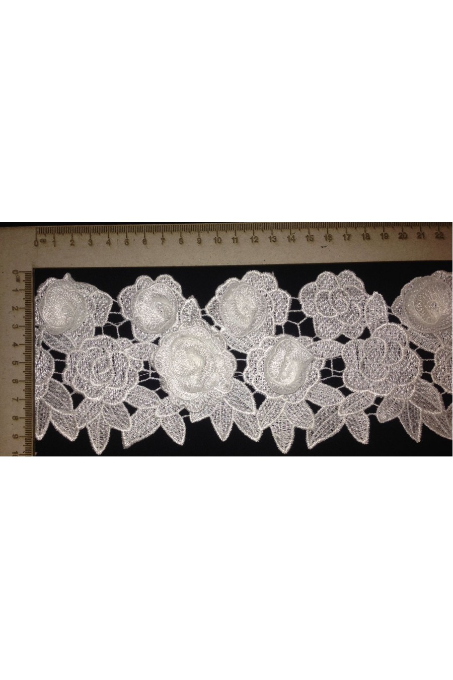 3 Boyutlu Parlak Polyester Güpür Brode Bant, Ham