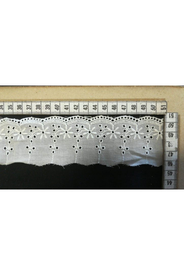 Ham Tül Üzeri Pamuk Brode Bant