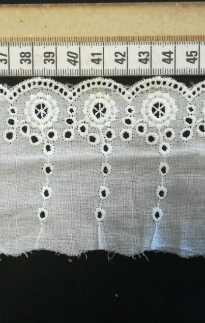 Pamuk Tül Üzeri Brode Bant