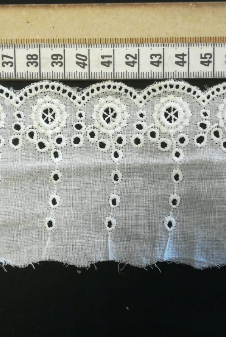 Pamuk Tül Üzeri Brode Bant