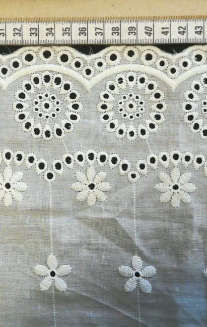 Sarı Renk Mat Polyester Vual Yerli Brode Bant - 15 cm