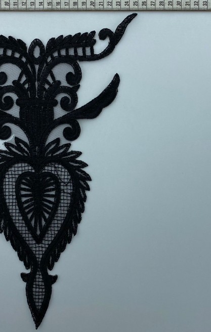 Ham Renk Düz Aplik Polyester Brode