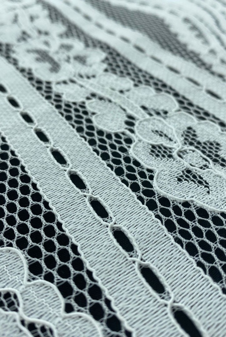 6200 DANTEL/İTHAL/LEZ/PAMUK NAYLON/KORDLU/SİYAH/145 CM