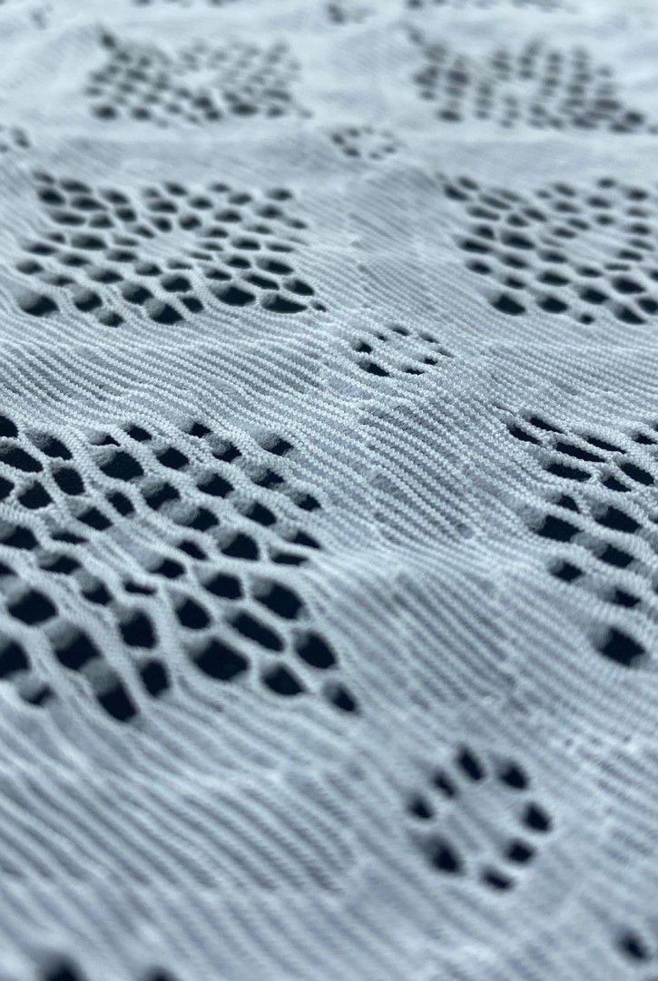 İthal Likralı Lila Naylon Dantel