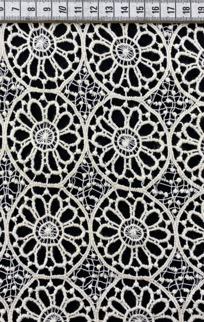 Ham Renk Pamuklu Yerli Güpür Brode