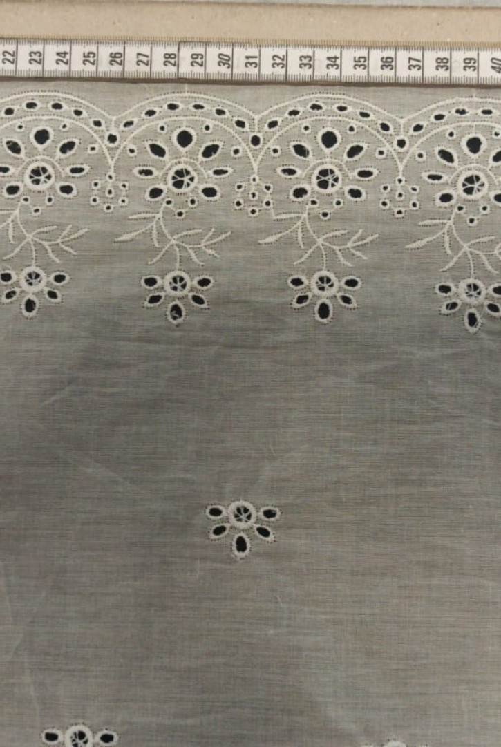 Lila Terikoton Brode Kumaş