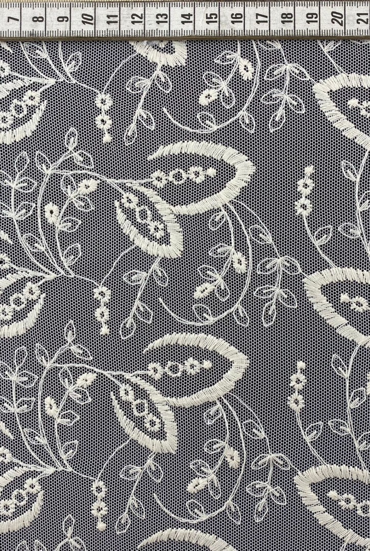 11105 BRODE/YERLİ/LEZ/TÜL ÜZERİ/PAMUK POLYESTER/HAM