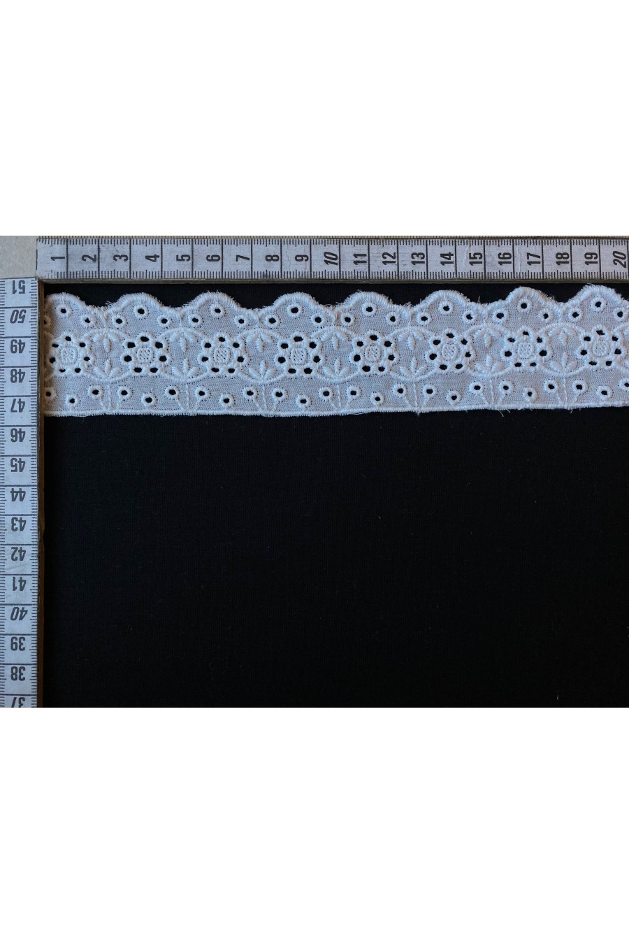 12440-METRE Kasar Yapıda Terikoton Polyester Brode Bant, 4 cm, Yerli