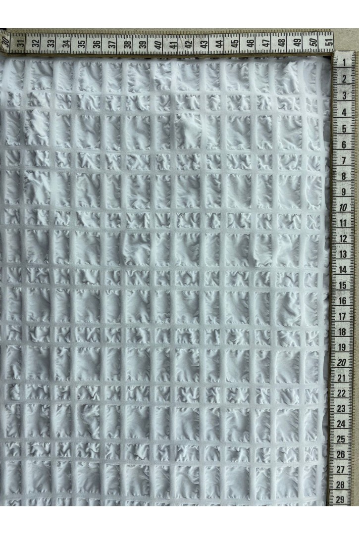 3 Boyutlu Likralı Beyaz Kumaş