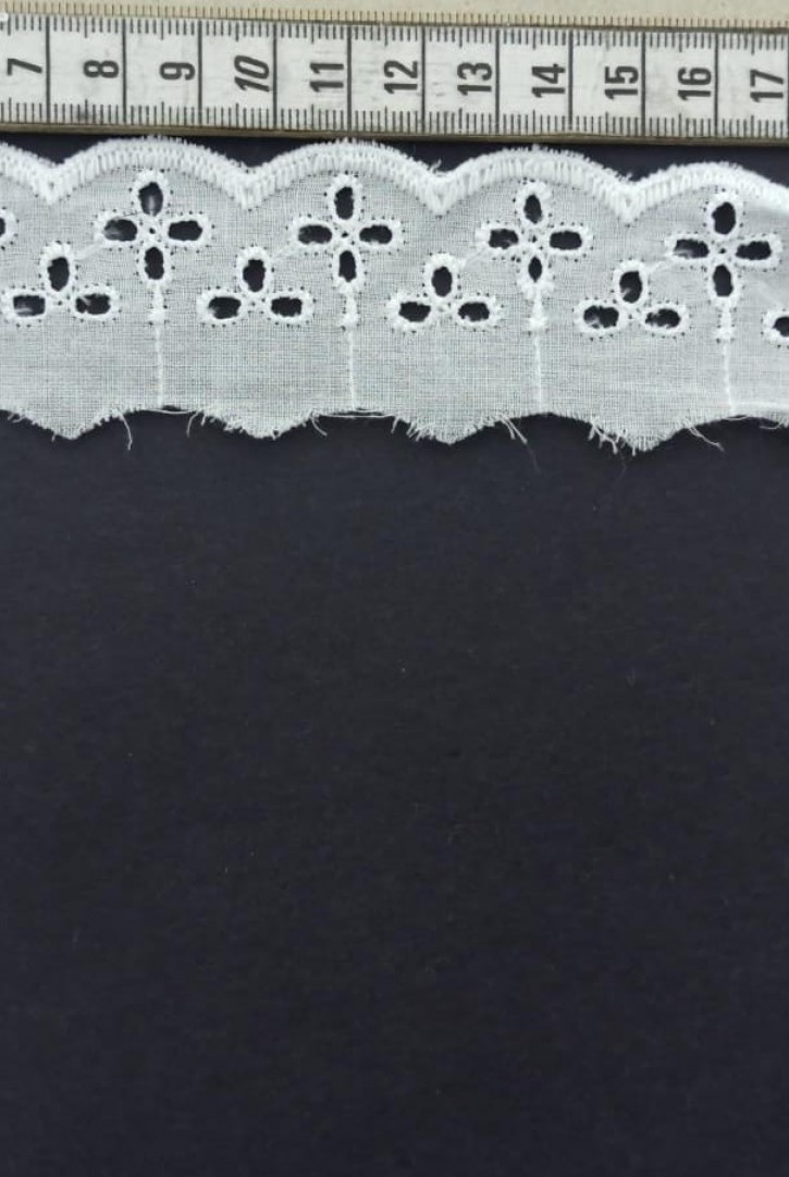 Kasarlı Terikotun Polyester Brode Bant, 4 cm