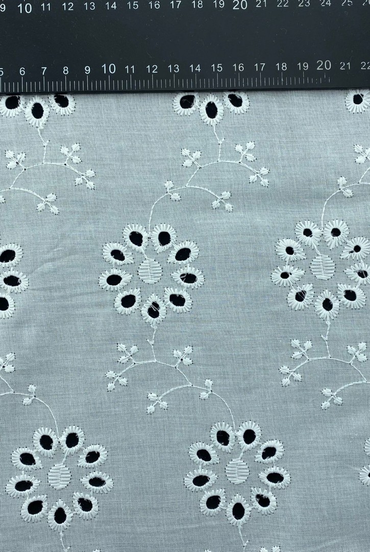 Bohrerli Yerli Pamuk Polyester Vual Brode