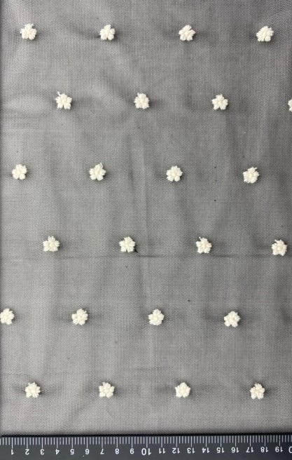 Siyah Pamuk Polyester Tül