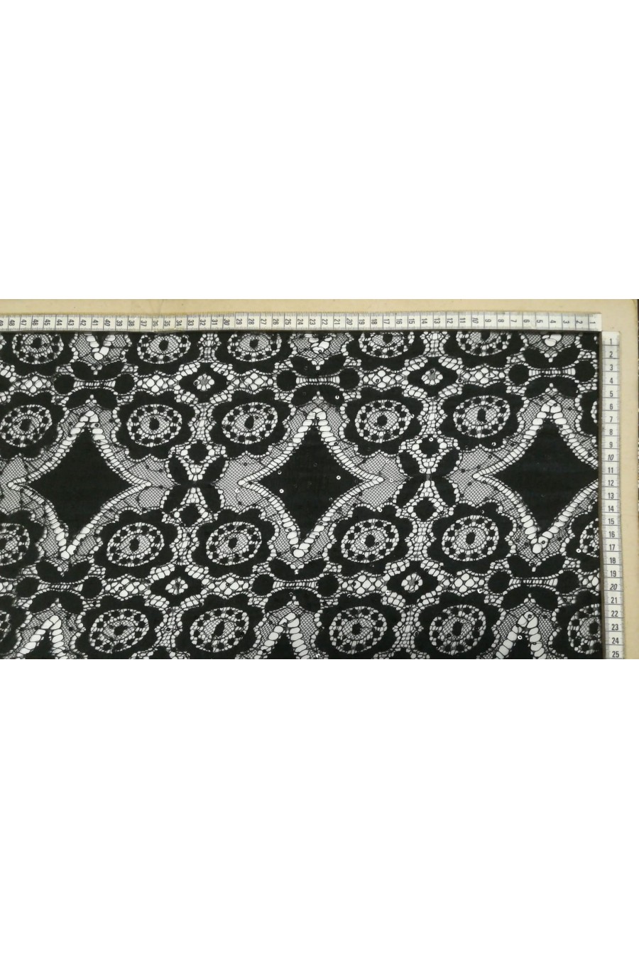 Siyah Naylon Dantel Kumaş, 150 cm