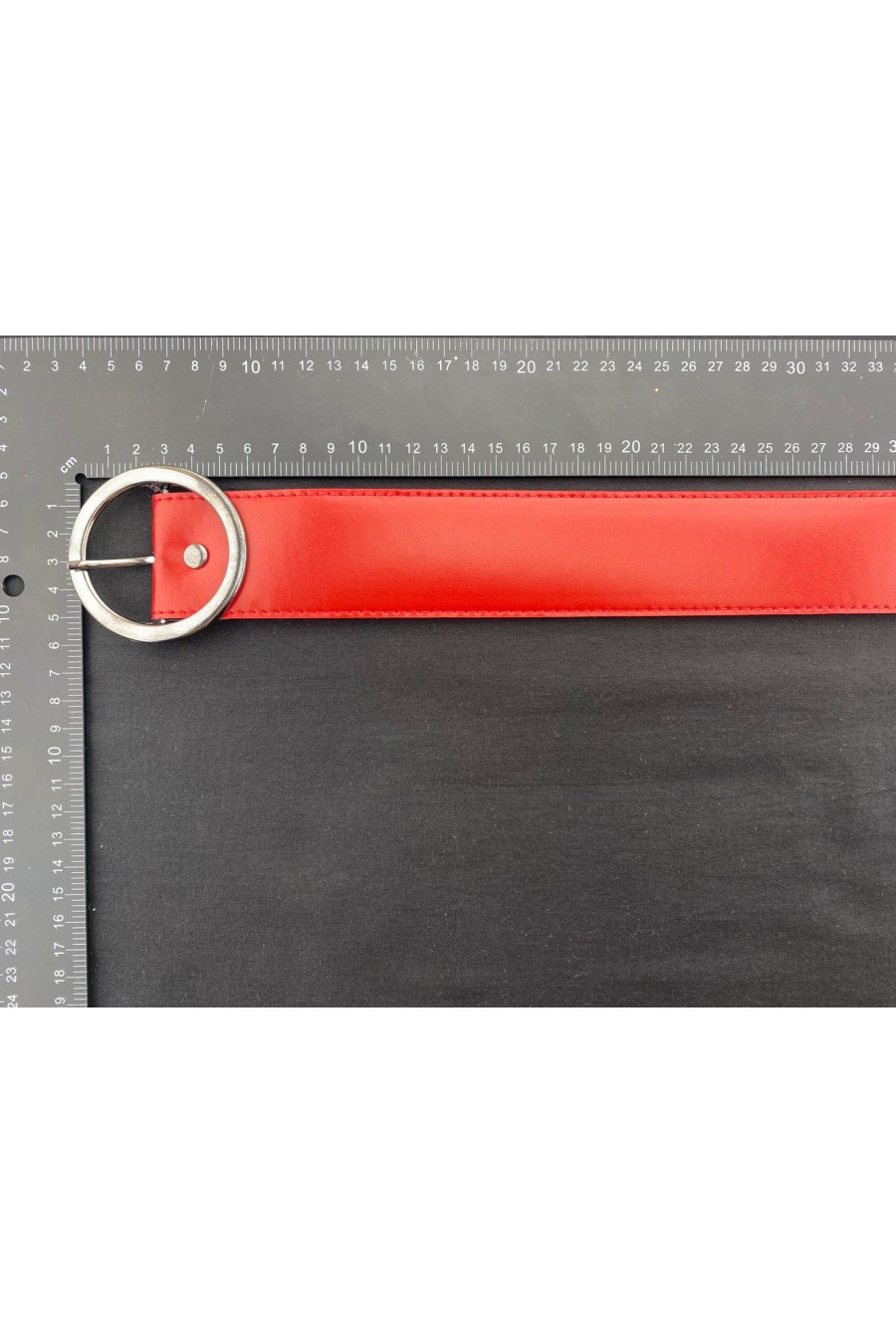 Kırmızı Suni Deri Kemer