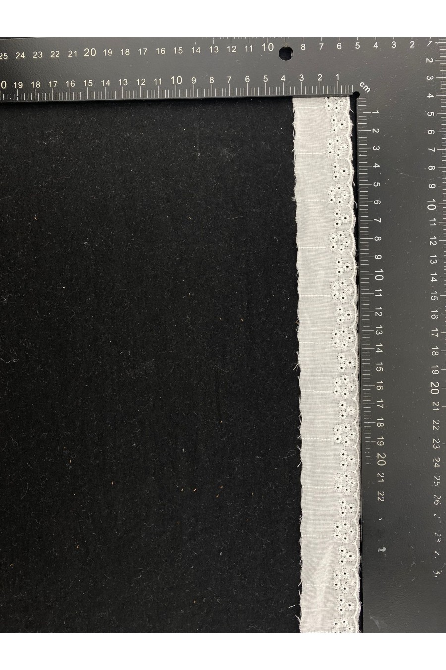 Beyaz Vual Mat Polyester Yerli Brode Bant - 3.5 cm